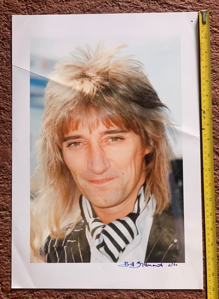 Bill Zygmant - Rod Stewart – Early Portrait – Signed by Photographer – Limited Edition 2/30 – Large Colour Print #4.3