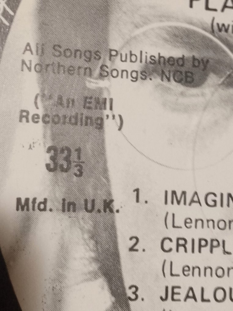 John Lennon - Imagine[first U.K. press] ,with big Poster and Postcard - Vinyl record - 1st Pressing - 1971 #3.2