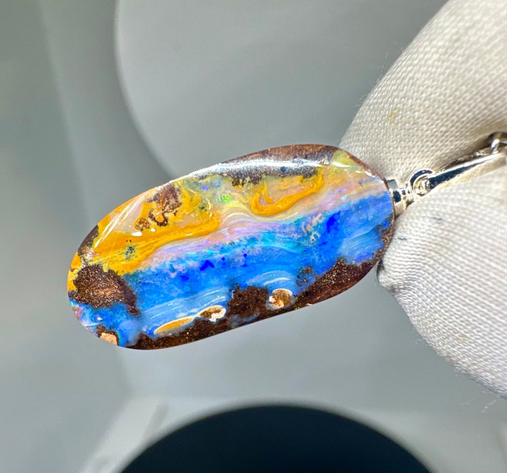 Opale Pendente - Altezza: 32 mm - Larghezza: 11.5 mm- 3.69 g - (1) #1.0