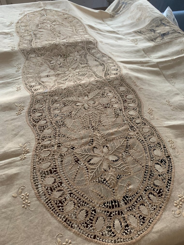 Τραπεζομάντηλο - 3.2 m - 1.7 m - χειροποίητο δαντέλα #1.0