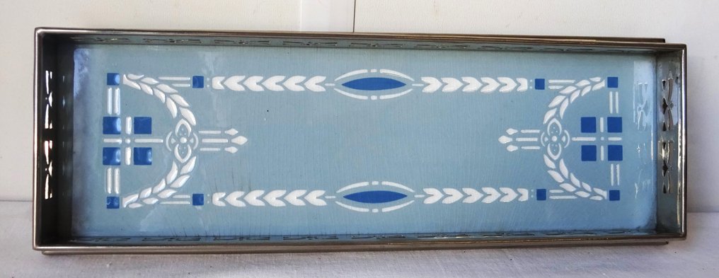 德国唯宝 - 托盘 - 精美的 Art Deco 托盘 - 托盘 - 瓷, 镀银 - 平板托盘 #4.3