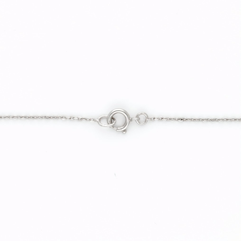 吊坠项链 - 18K包金 白金 钻石 (天然)  - Kruis #4.3