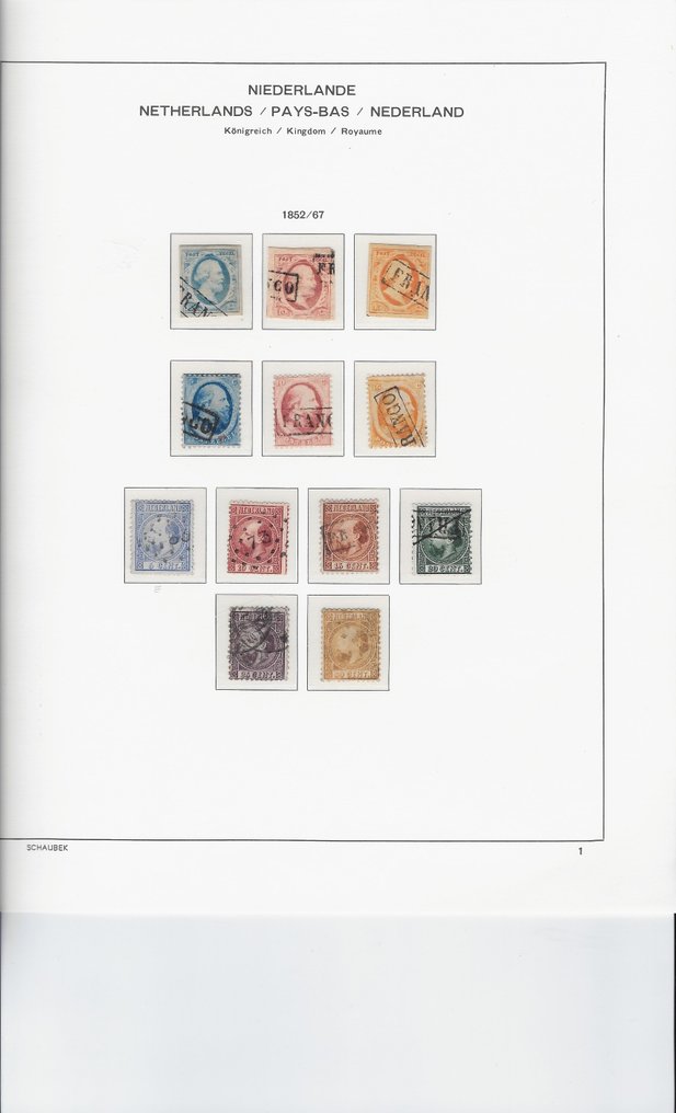 荷蘭 1852/1944 - 从1852年至1944年，拥有一系列漂亮的邮票，包括盖章、未使用和未邮寄的品相，整体呈现出美丽的收藏品。 #1.0