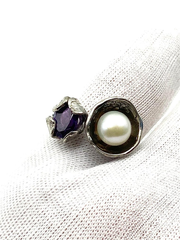 Fără preț de rezervă - Inel Argint Ametist #3.2