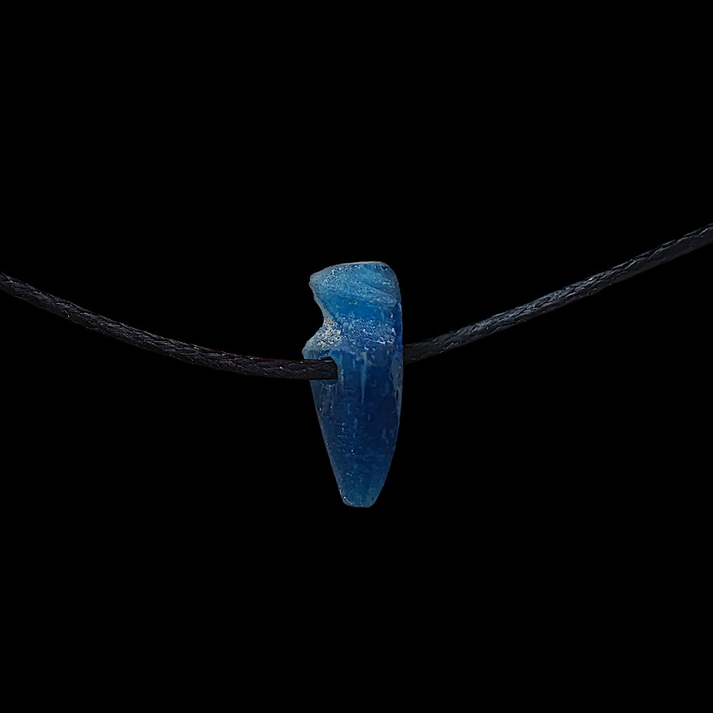 古罗马 美丽的玻璃护身符吊坠，鸟形设计 + 珠宝带  (没有保留价) #1.0