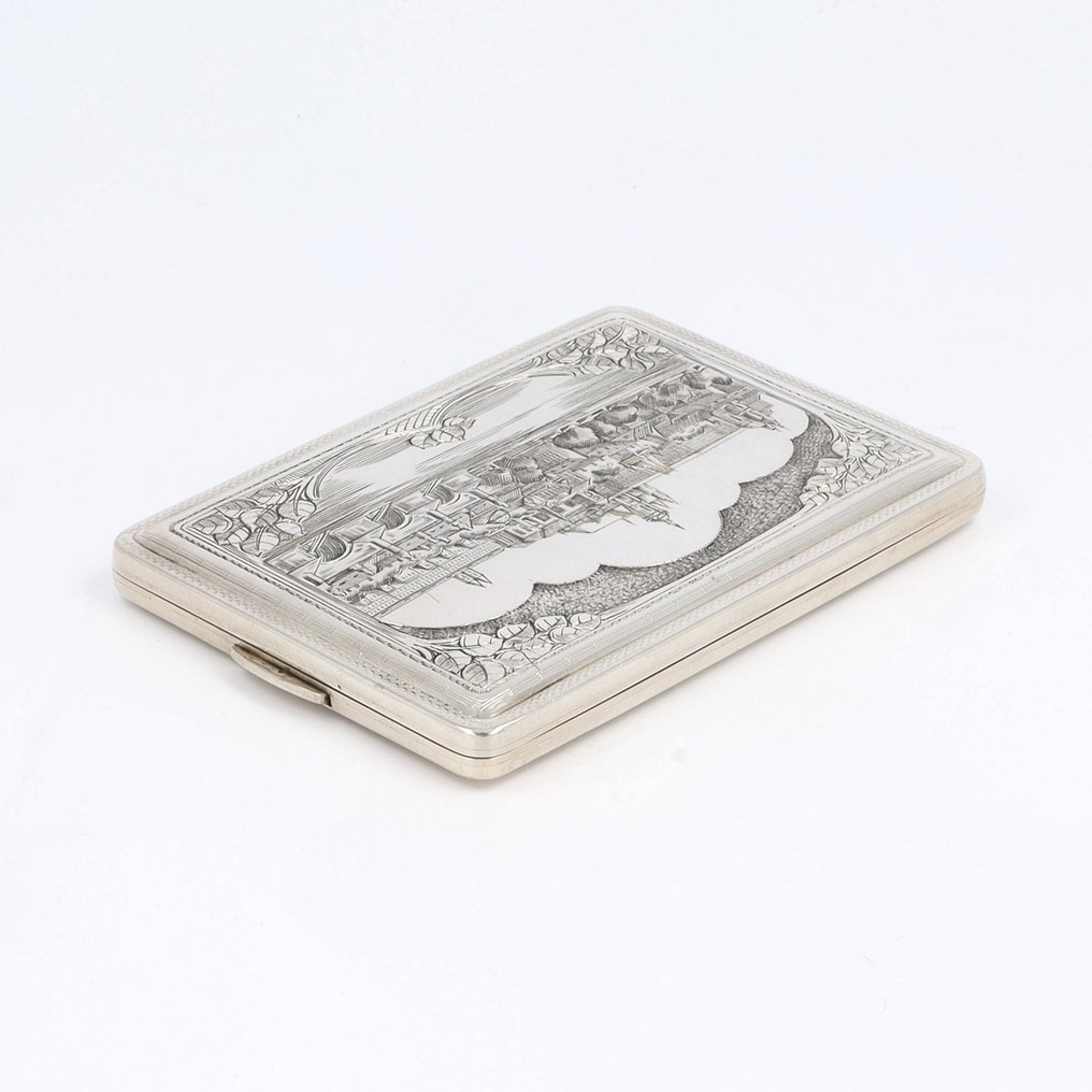 Tsjechoslowakije - Praag ''Stad met de Honderd Torenspitsen'' - 烟盒 - .900 银 #1.0