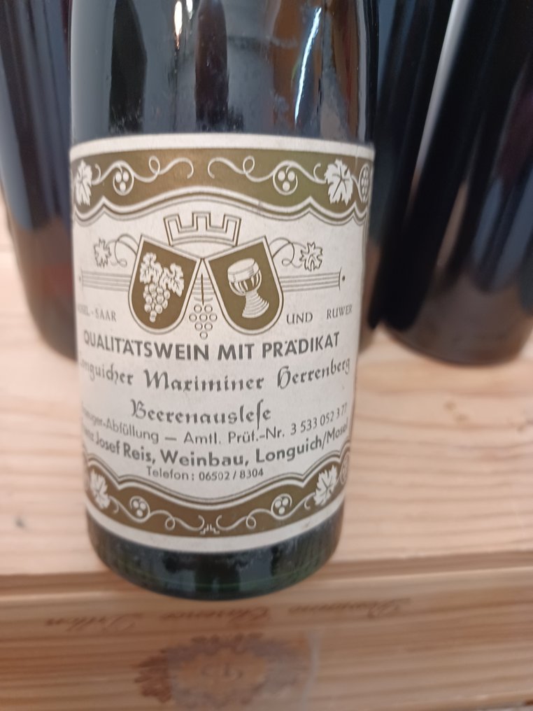 1976 Longuicher Mariminer Herrenberg, 1983 Peter Lang Burgunder Ruster, 1994 Graf - Mosel Beerenauslese - 4 375ml & 500ml & 700ml. #4.3