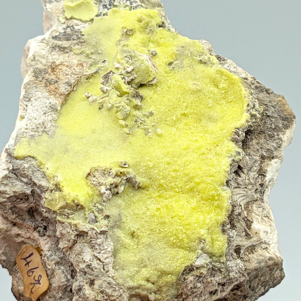 Rare YELLOW ZOLFO PISANO, Intense color, Pisa Crystals on matrix - Height: 96 mm - Width: 78 mm- 245 g #2.1