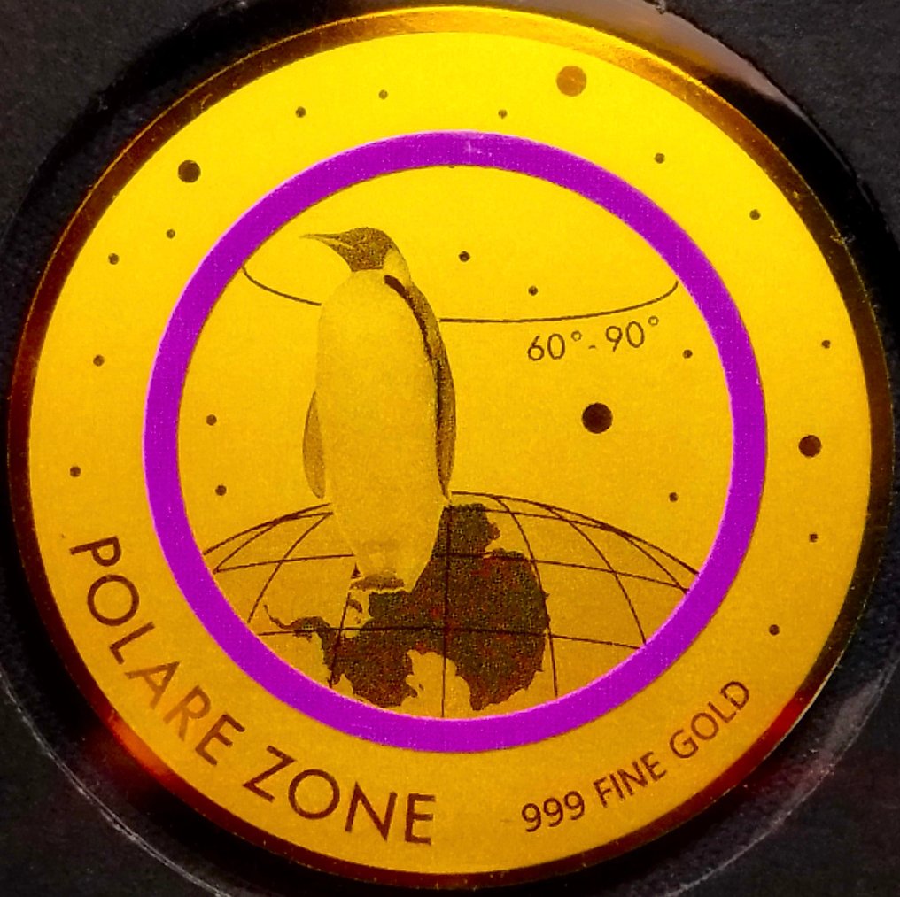 乍得. 5000 Gold Francs 2020 "Penguin - Polare Zone" with Certificate (Au.999) (没有保留价) #1.0