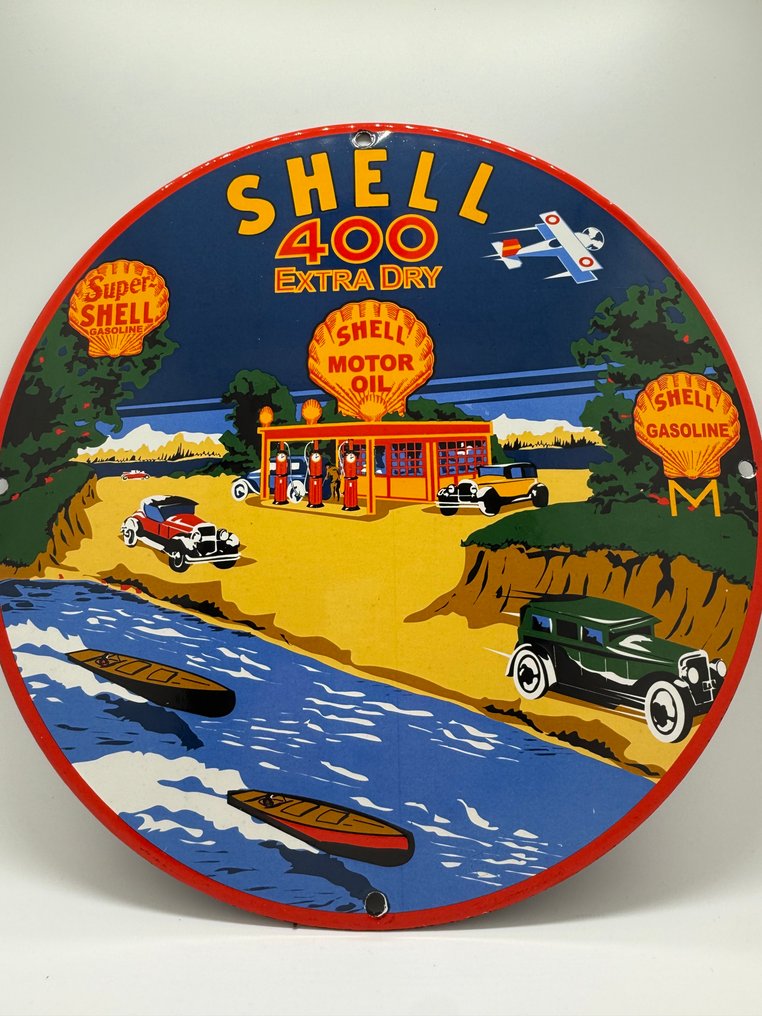 Shell - SHELL 400 EXTRA DRY - Emaljskylt - Emalj #1.0