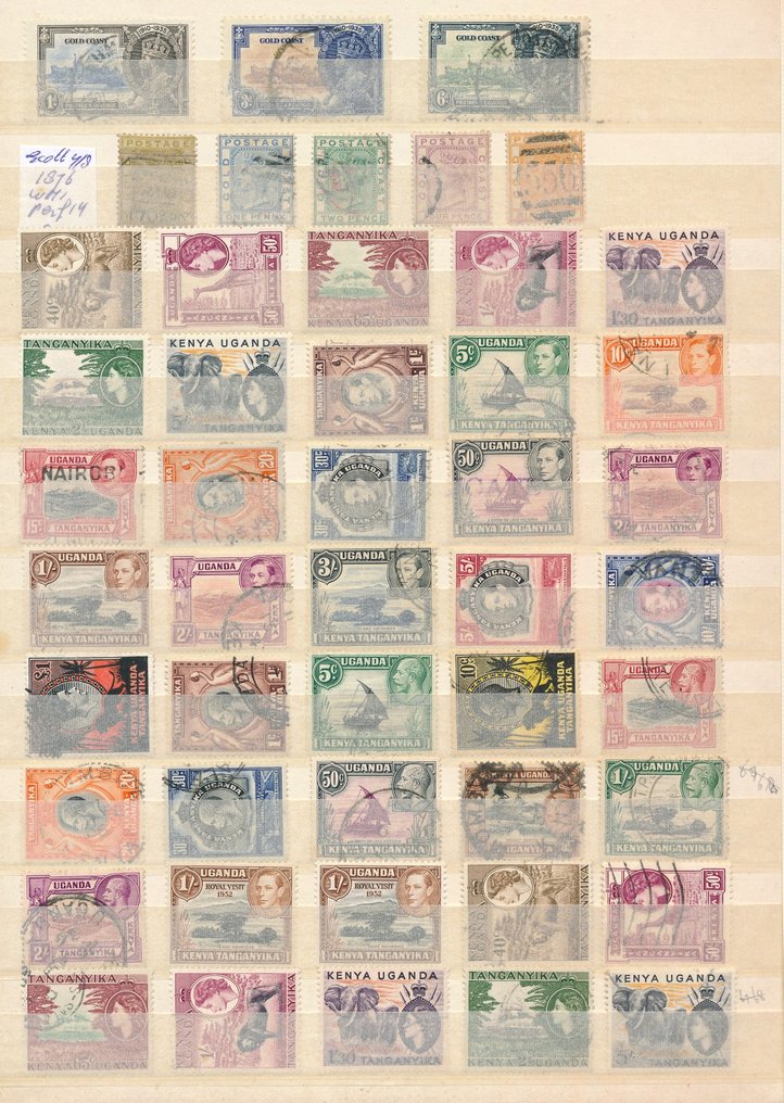 英联邦  - 非洲殖民地，扩展的收藏，包含更好的邮票。 #2.1