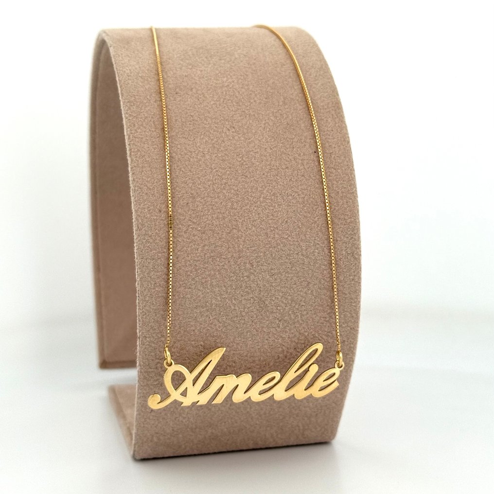 Handmade - 项链 - Collana con nome personalizzato - 3 g - 18K包金 黄金 #4.3