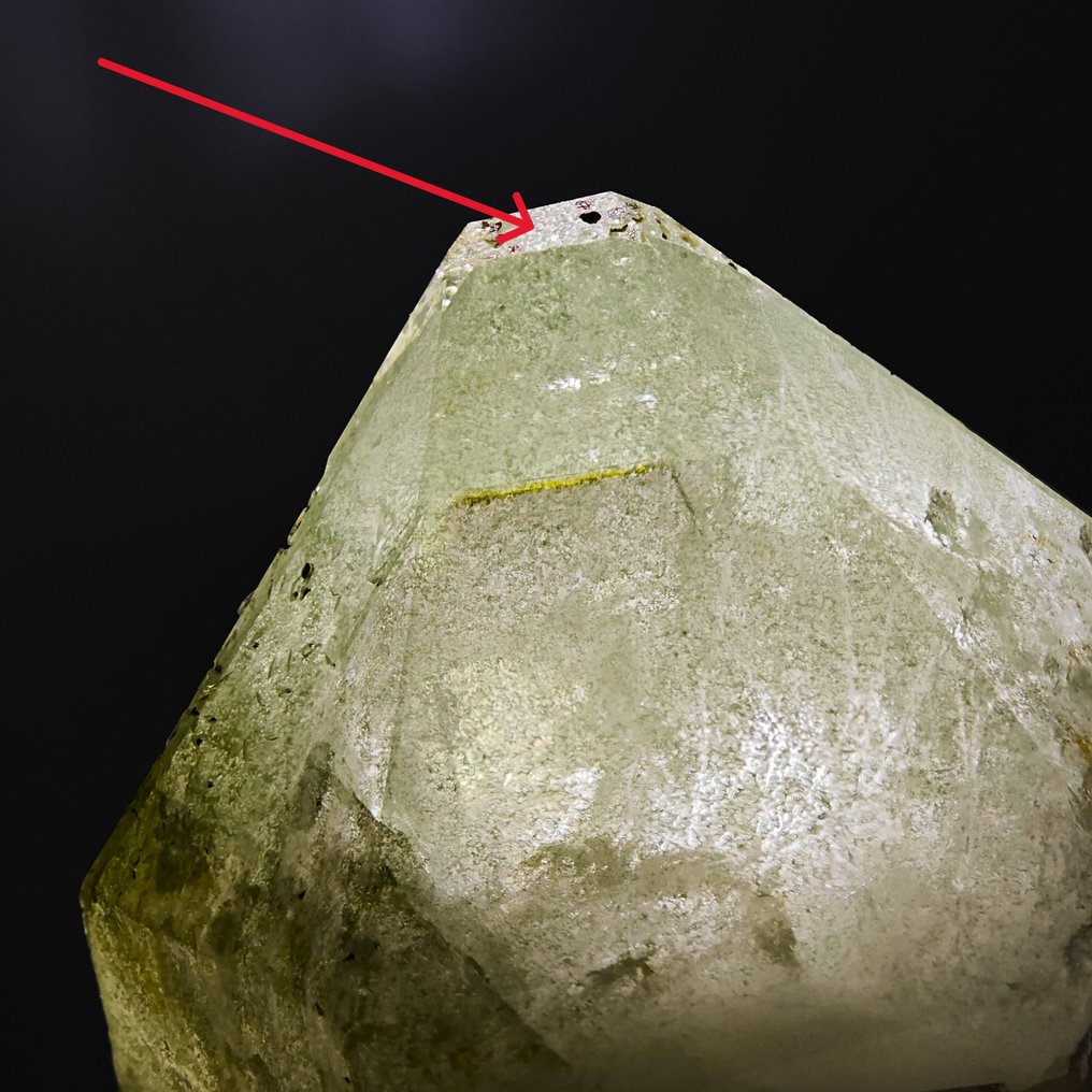 Grosso kvarts med grøn fantom af chlorit, Schweiz Krystaller i indlejring - Højde: 103 mm - Bredde: 88 mm- 518 g #1.0