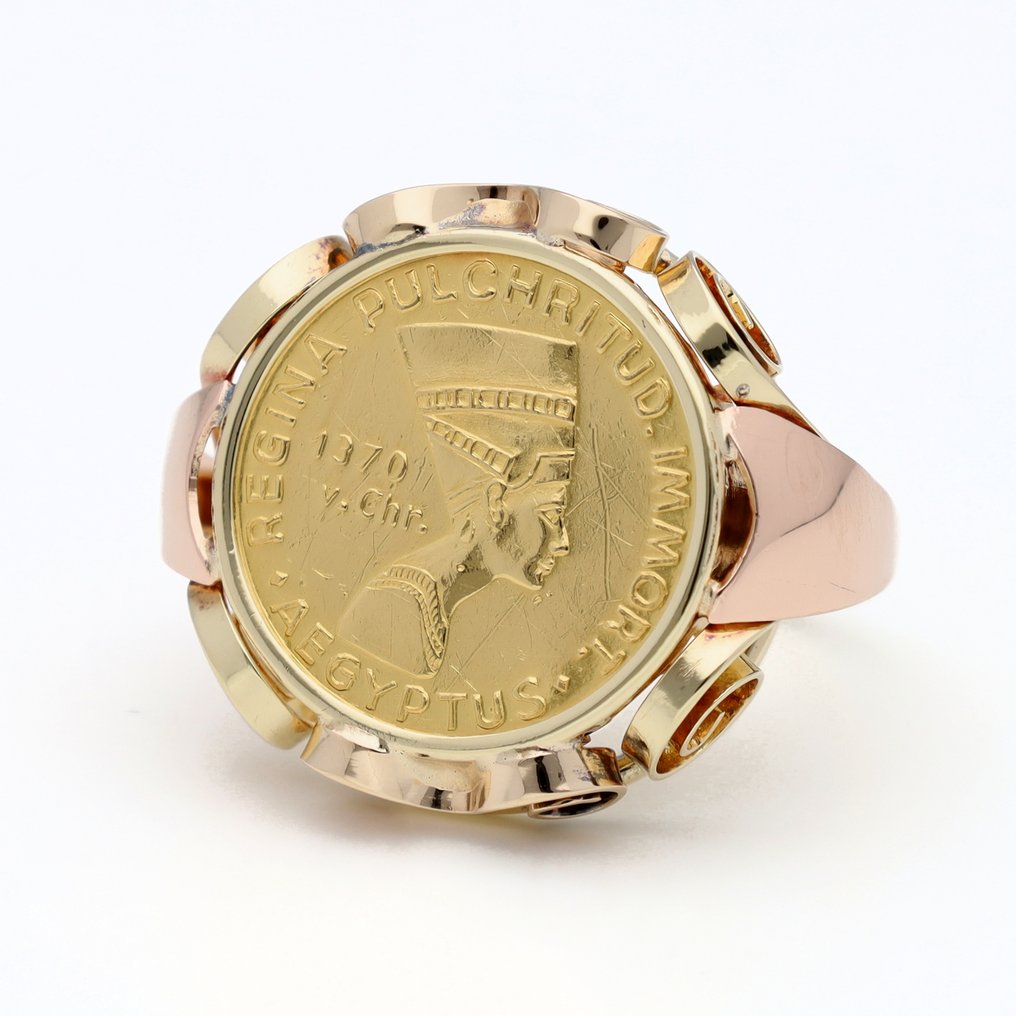 Bague - 14 carats Or jaune, Or rose - Nefertiti #1.0