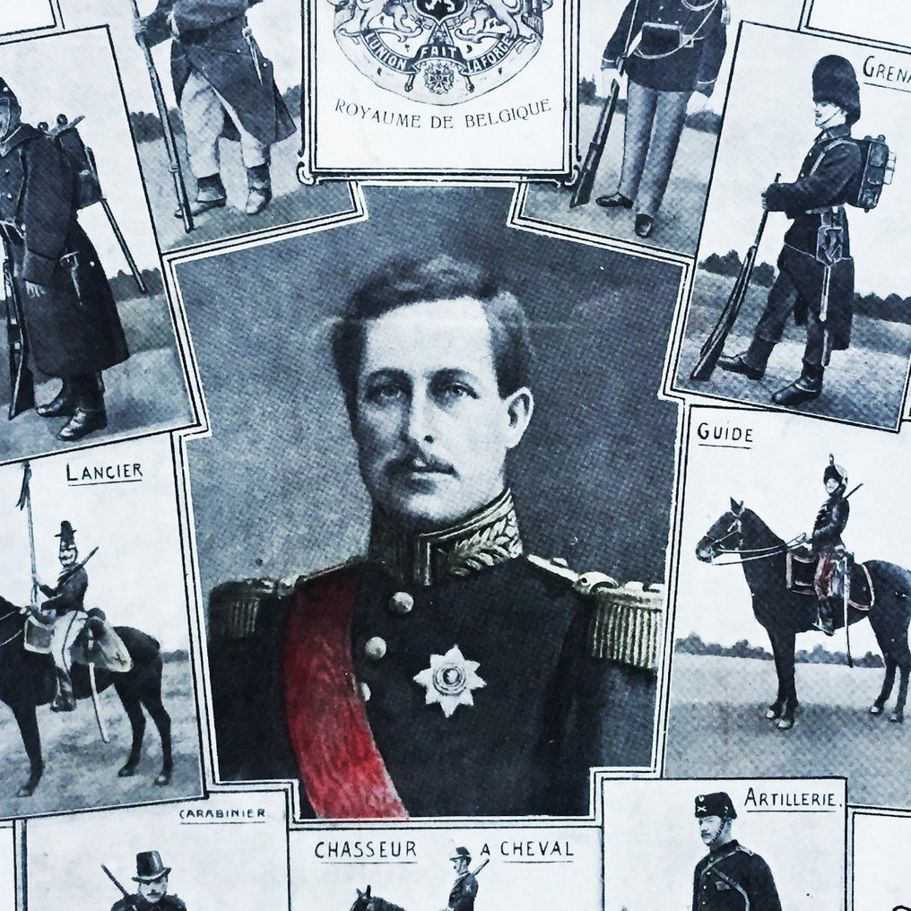 比利時 - ABL 2干部 - 比利时军队 - 阿尔伯特一世国王 + 轻骑兵团 - 軍用配件 #2.1