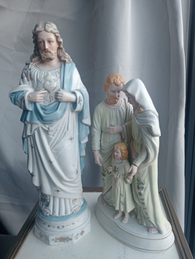 两幅宗教图像——耶稣圣心像——圣家像 (2) - 瓷 - 1920-1930 #1.0