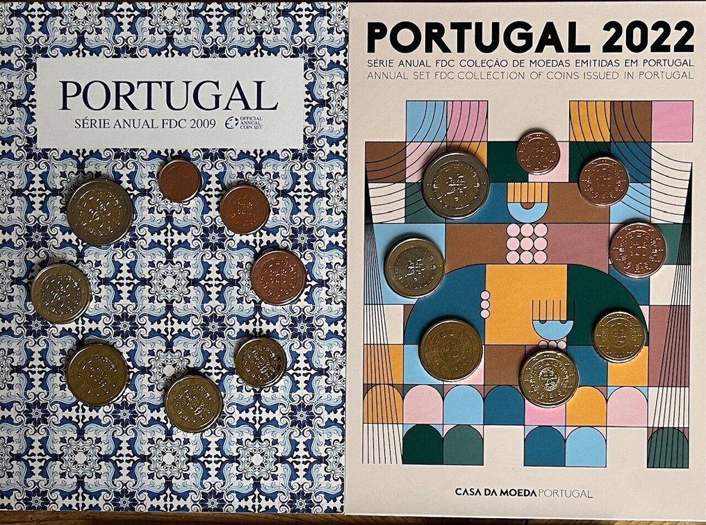 Portugal. Year Set (BU) 2009/2025 (4 sets) (Ingen reservasjonspris) #2.1