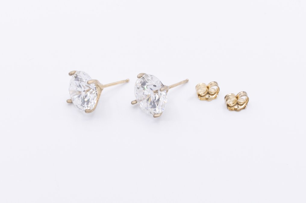 没有保留价 - 耳环 - 18K包金 黄金 - 3.01ct. tw. 钻石 (实验室培育) #4.3