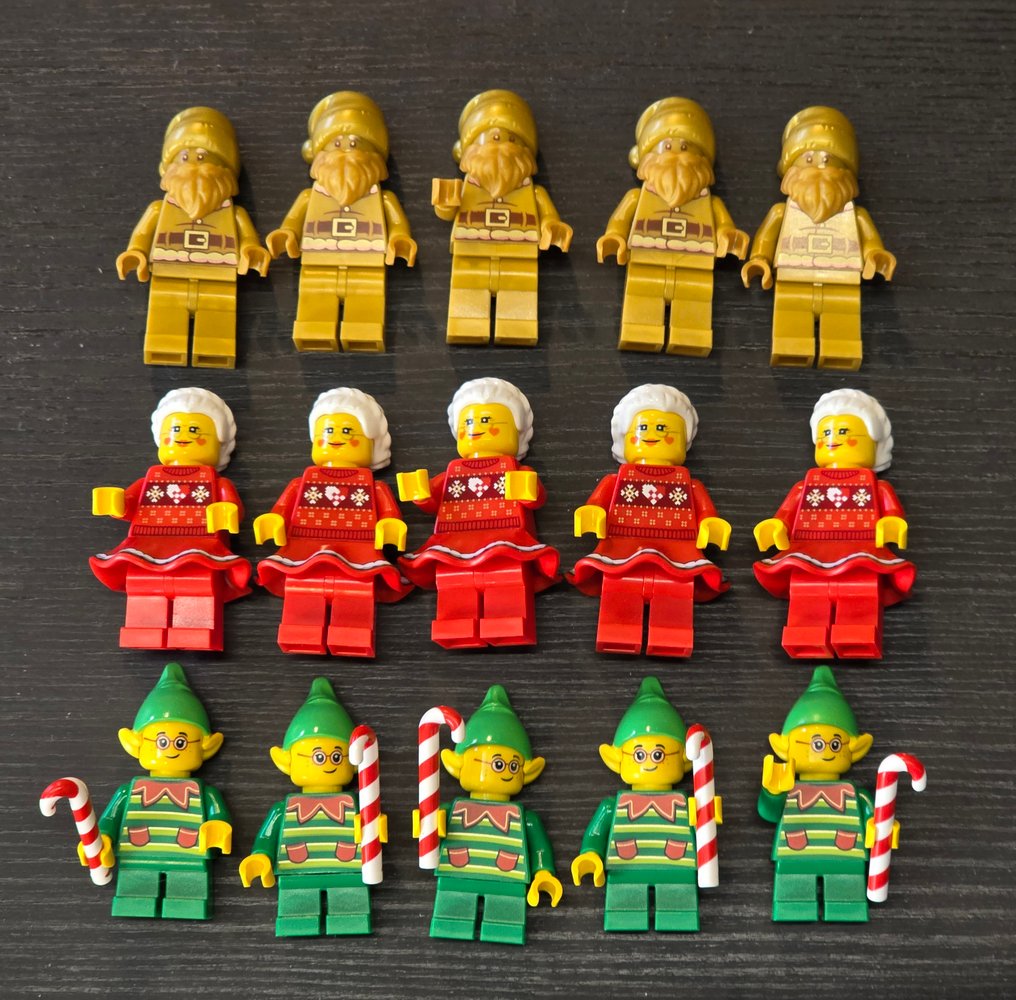 LEGO Minifigure - Custom Item - 15 kersman kerst elfje elf vrouw Lego New #1.0