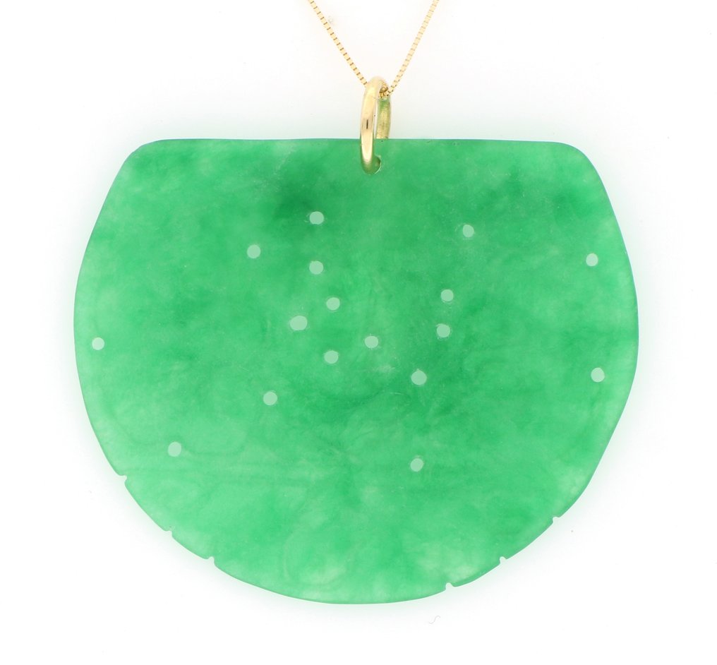 Sem preço de reserva - Colar com pingente - 18 K Ouro amarelo Jade #3.2