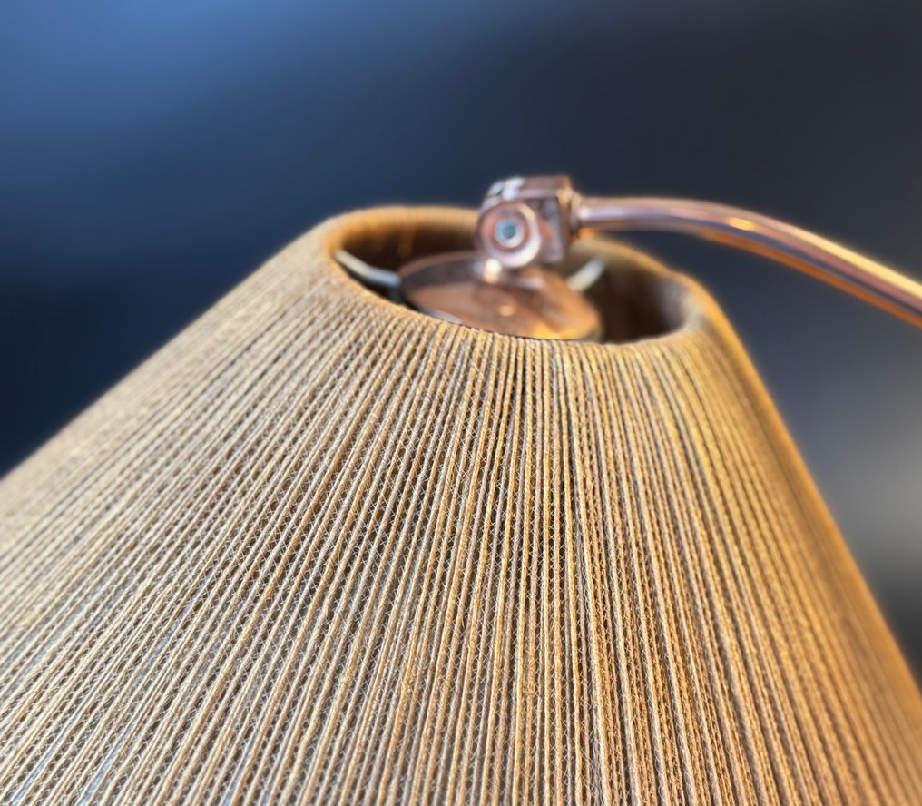 Temde - Table lamp - Typ33 - Teak wood copper - Raphia #4.3