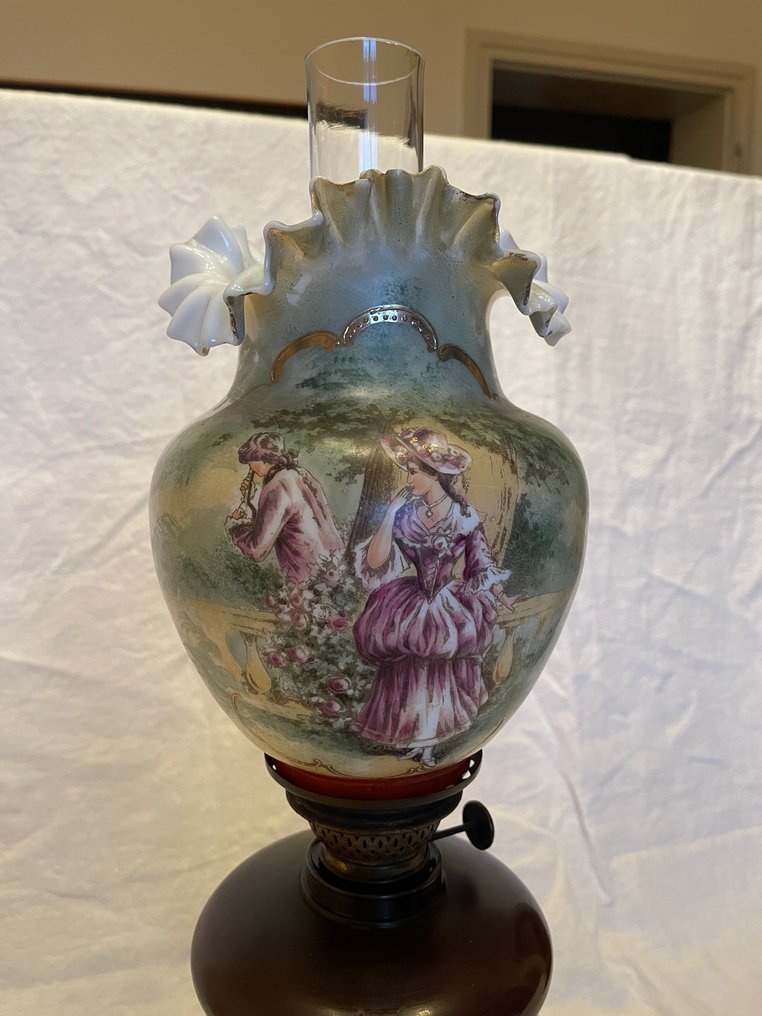 台灯 - 瓷, 玻璃 - 煤油灯 #3.2