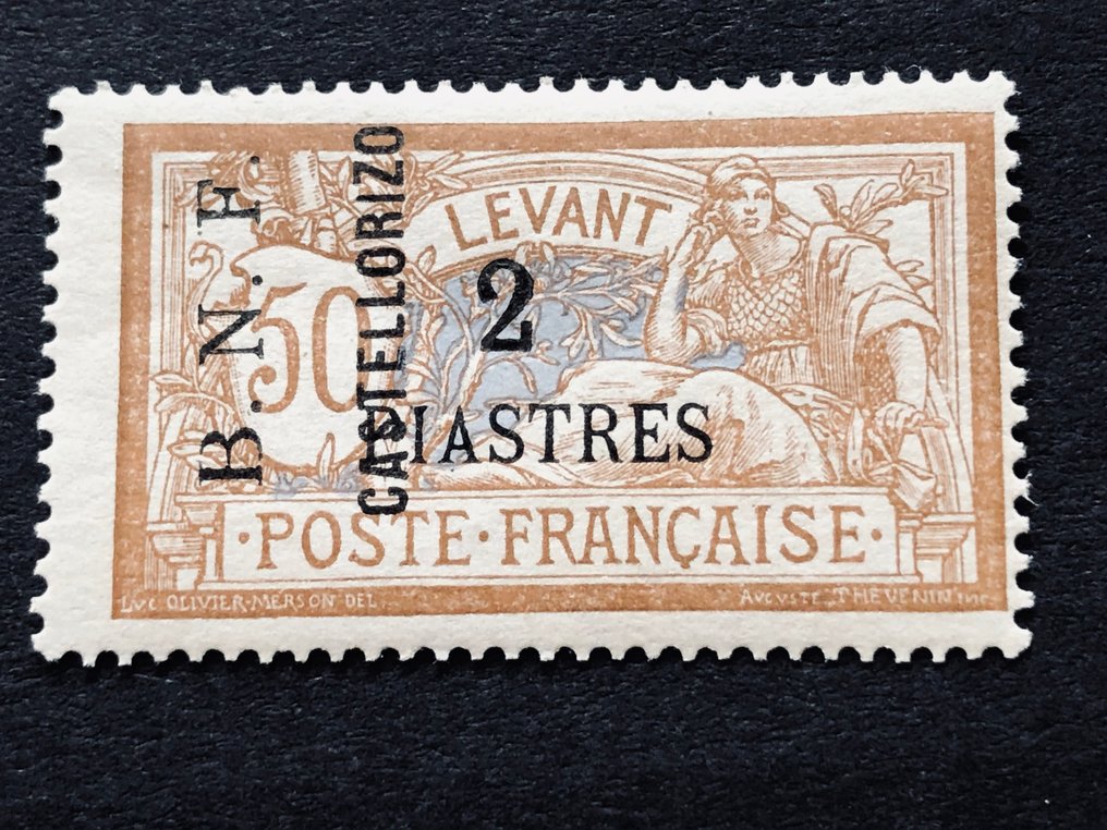 法国 - 卡斯特罗伊佐占领期，1920 1920 - Castellorizo。第10、11、12号。 - Yt #3.2