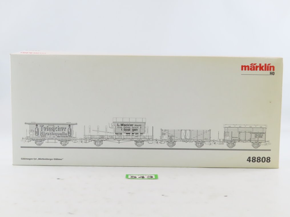 Märklin H0轨 - 48808 - 模型火车货车组 (1) - 4件套货车“Württemberger Oldtimer” - K.W.St.E. #1.0