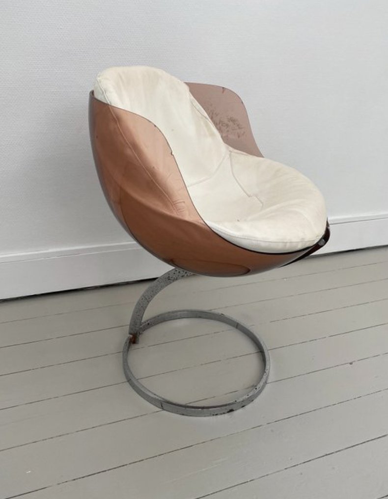 M.M.M. (Mobilier Modulaire Moderne) - Boris Tabacoff - Καρέκλα - Καρέκλα Σφαίρα - Πλαστικό, Δέρμα, Χάλυβας, άλλο #1.0