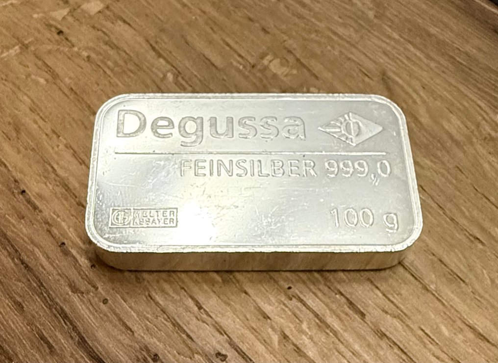 100 grammi - Argento .999 - Degussa  (Senza Prezzo di Riserva) #1.0