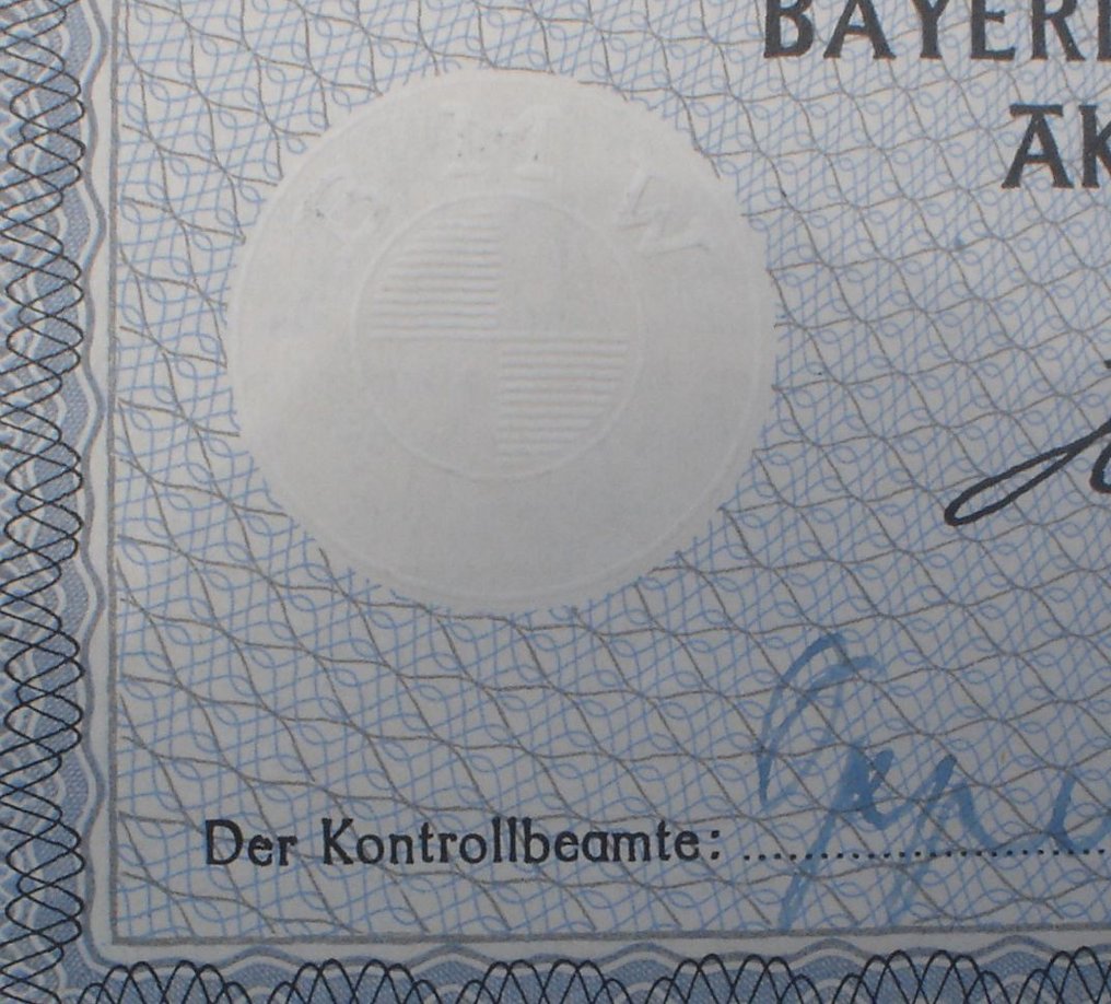 Duitsland. BMW Bayerische Motorenwerke 4%ige Teilschuldverschreibung 1000 RM München 1942 (Zonder Minimumprijs) #2.1