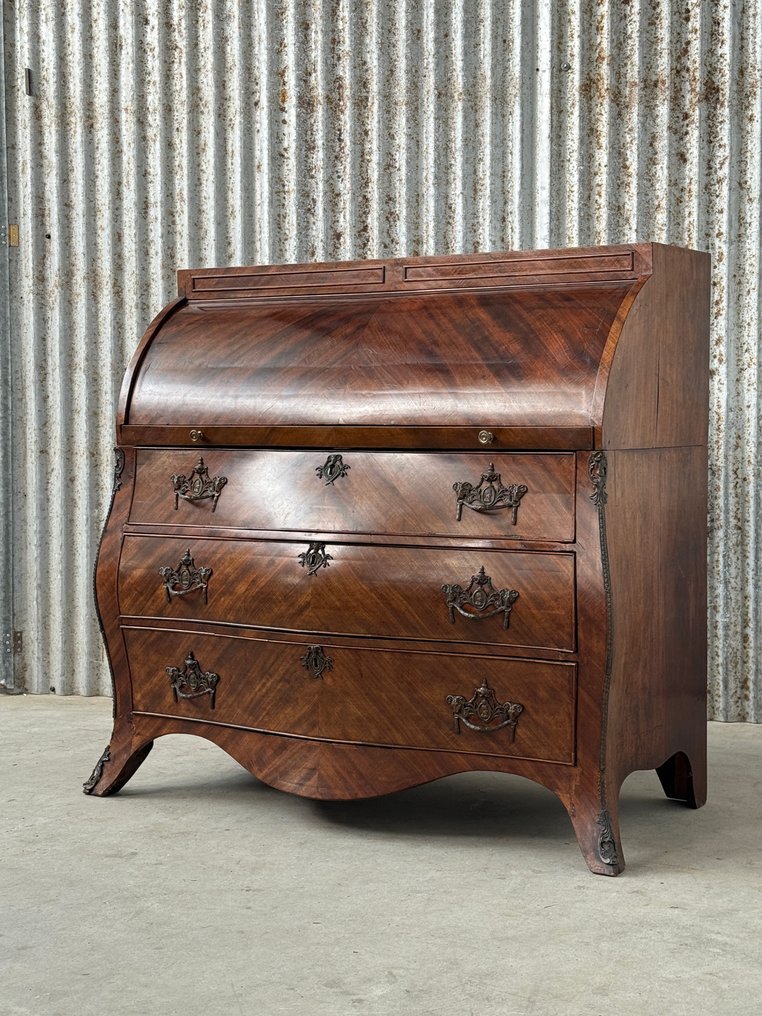 拉盖书桌 - Bombé - 红木 - Bombé，蜡色氧化层 #4.3