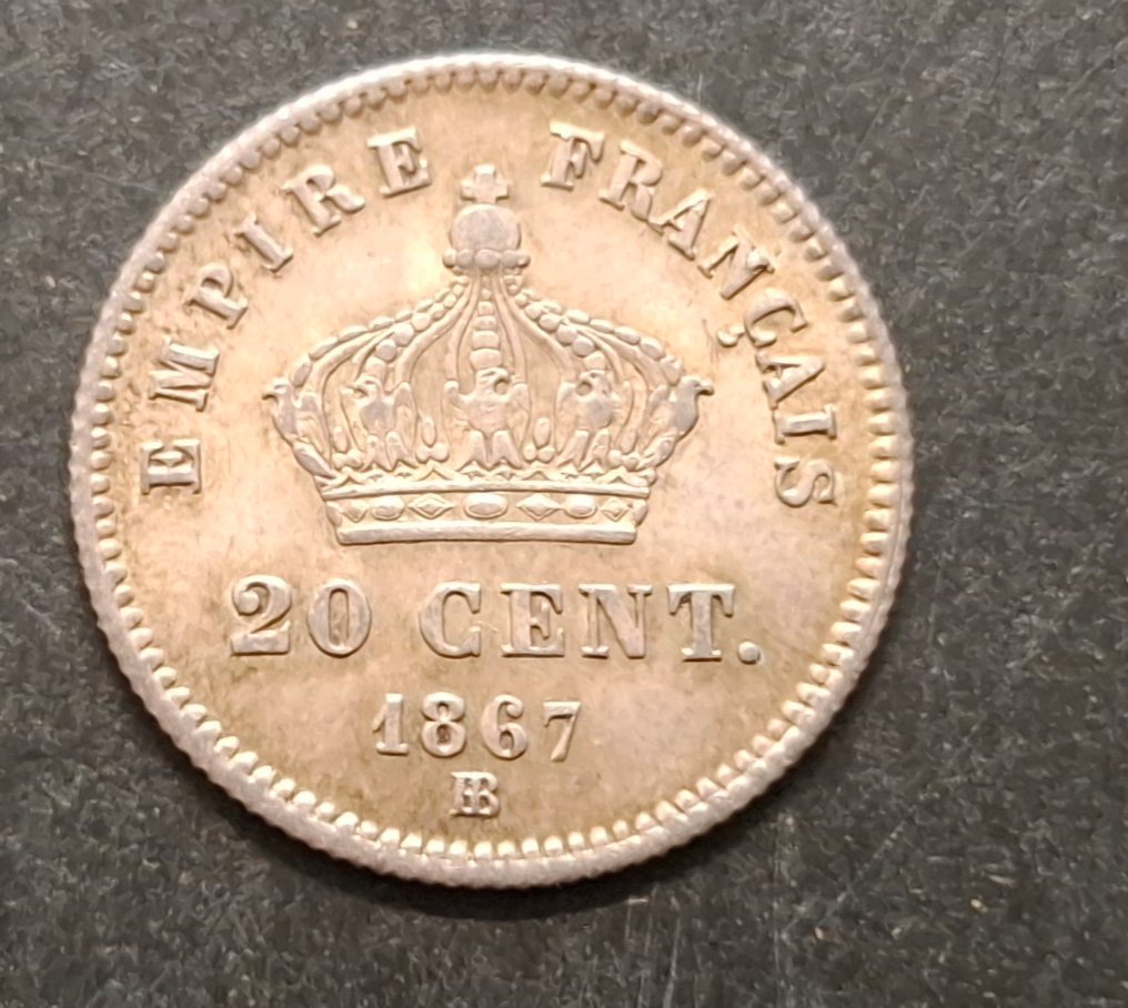 Frankrijk. Napoléon III. 20 Centimes 1867-BB, Strasbourg  (Zonder Minimumprijs) #1.0