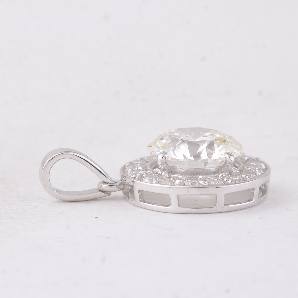 No Reserve Price - Pendant - 14 kt. White gold - 2.42ct. tw. Diamond (Lab-grown) - Diamond #2.1