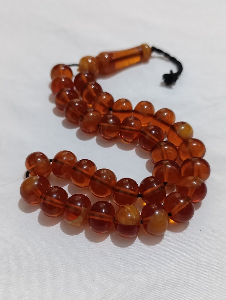  Ροζάριο - Κεχριμπάρι - 1970-1980 - Σπάνια Κομποσκοίνια Προσευχής  #3.2