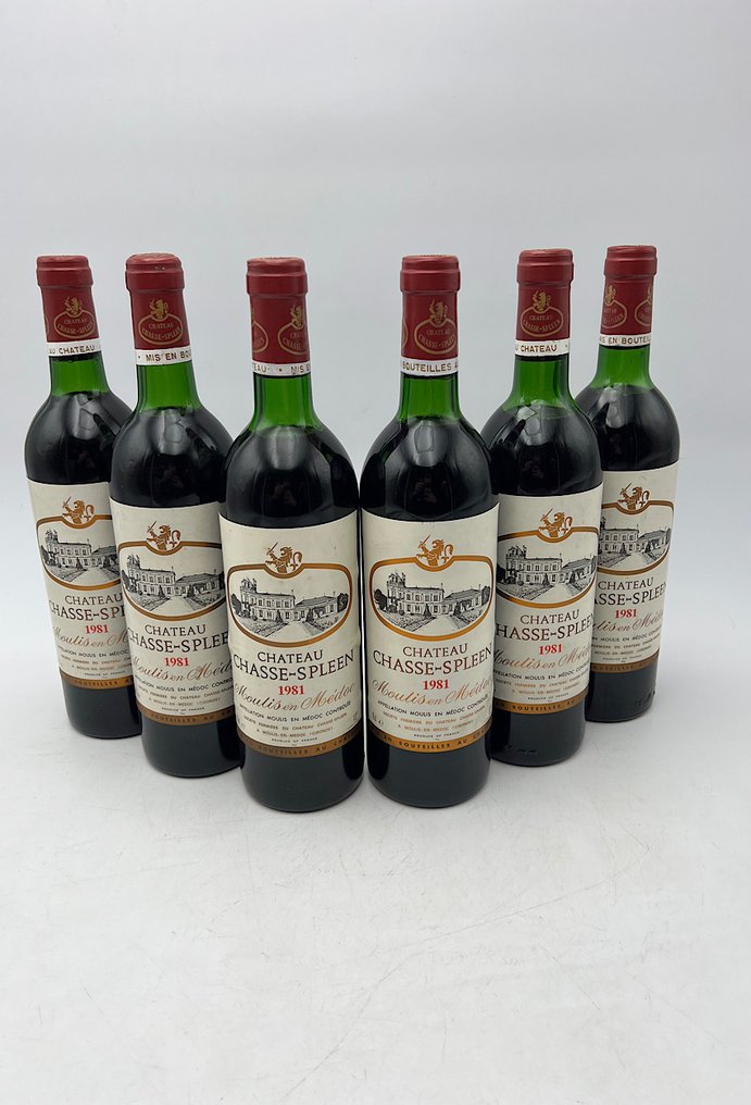 1981 Château Chasse Spleen - Bordeaux, Medoc - 6 Bottles (0.75L) #1.0