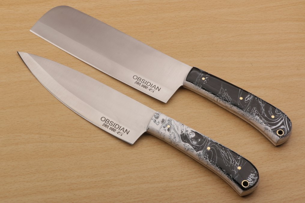 Obsidian - Keukenmes - Kitchen knife set - Introductie van Obsidian Custom Made Range Chef Knives Traditioneel Vakmanschap - Gespecialiseerd staal - Nederland #4.3
