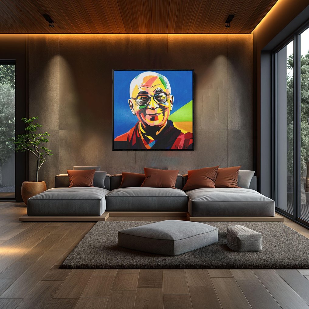 DR HIDE - (100% handpainted !) Wise Dalai Lama #2.1