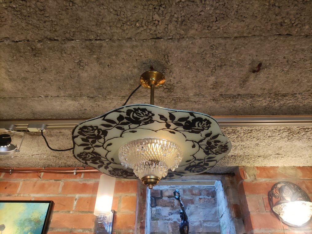 Lampe - Les Roses - Verre, Laiton #4.3