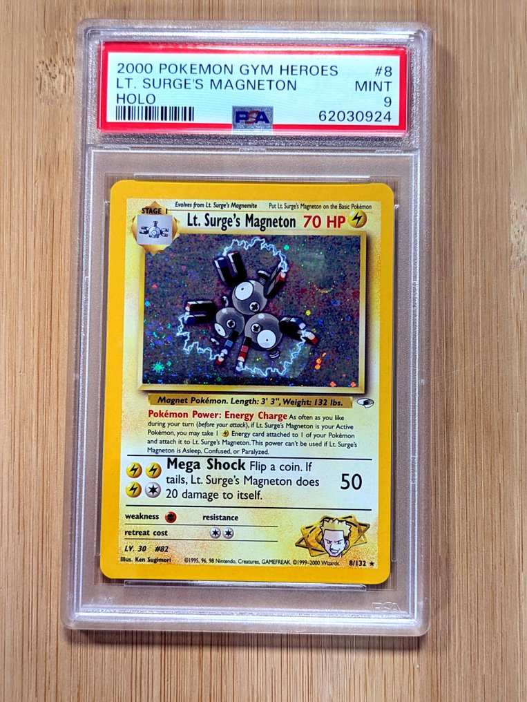 Pokémon - 1 Graded card - Magneton #8 - 2000 - NO RESERVE - Vintage - Surge's Holo, Foil - PSA 9 - WOTC - Gym Challenge #4.3
