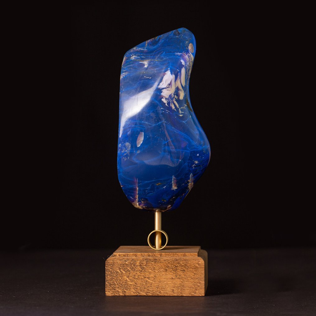 Fossilbärnstenprov från Sumatra - sällsynt prov med enastående färgkontraster - elegant trä - Höjd: 237 mm - Bredd: 87 mm- 696 g #2.1