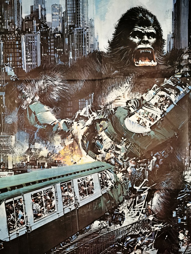 Dino De Laurentiis - Jessica Lange - Jeff Bridges - King Kong - Movie poster - New York - C39 #3.2