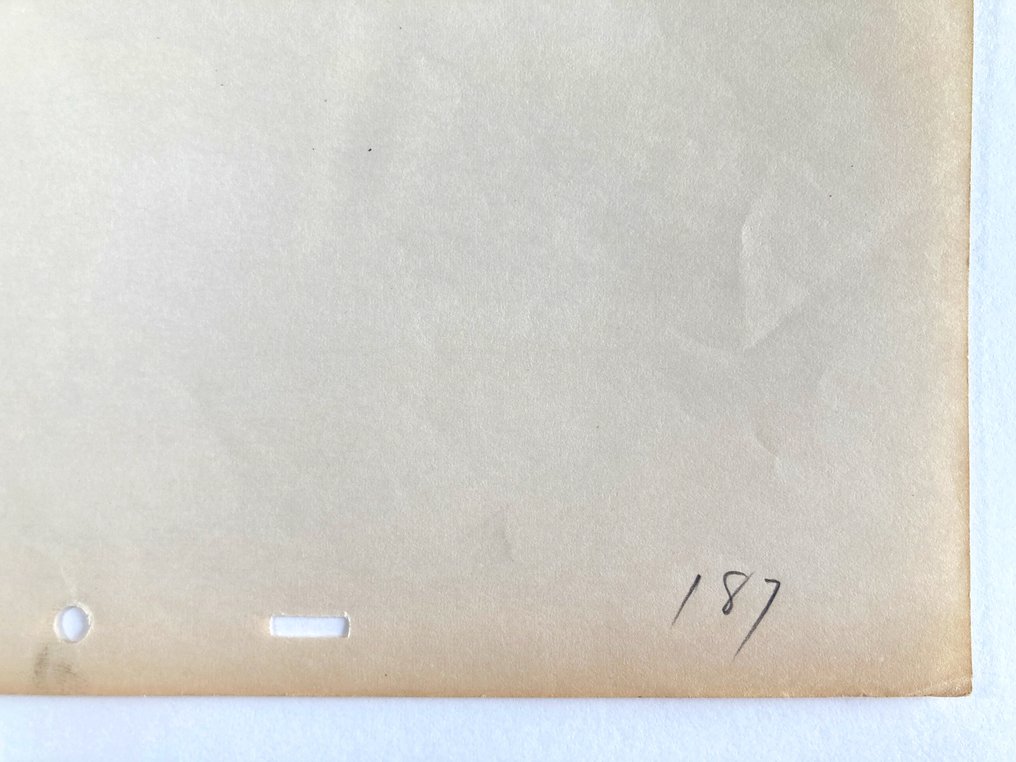 Snow White... (Walt Disney, 1937) Happy original animation drawing by Bill Tytla and certificate - RARE #3.2