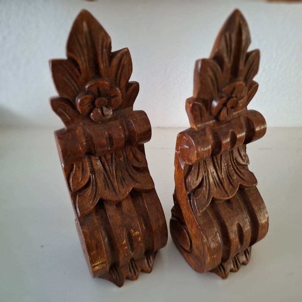 Columnar carving, Houten wandzuilen - 27 cm - Wood #4.3