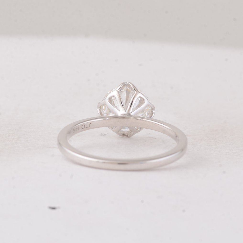 No Reserve Price - Ring - 14 kt. White gold - 2.03ct. tw. Diamond (Lab-grown) - Diamond #2.1