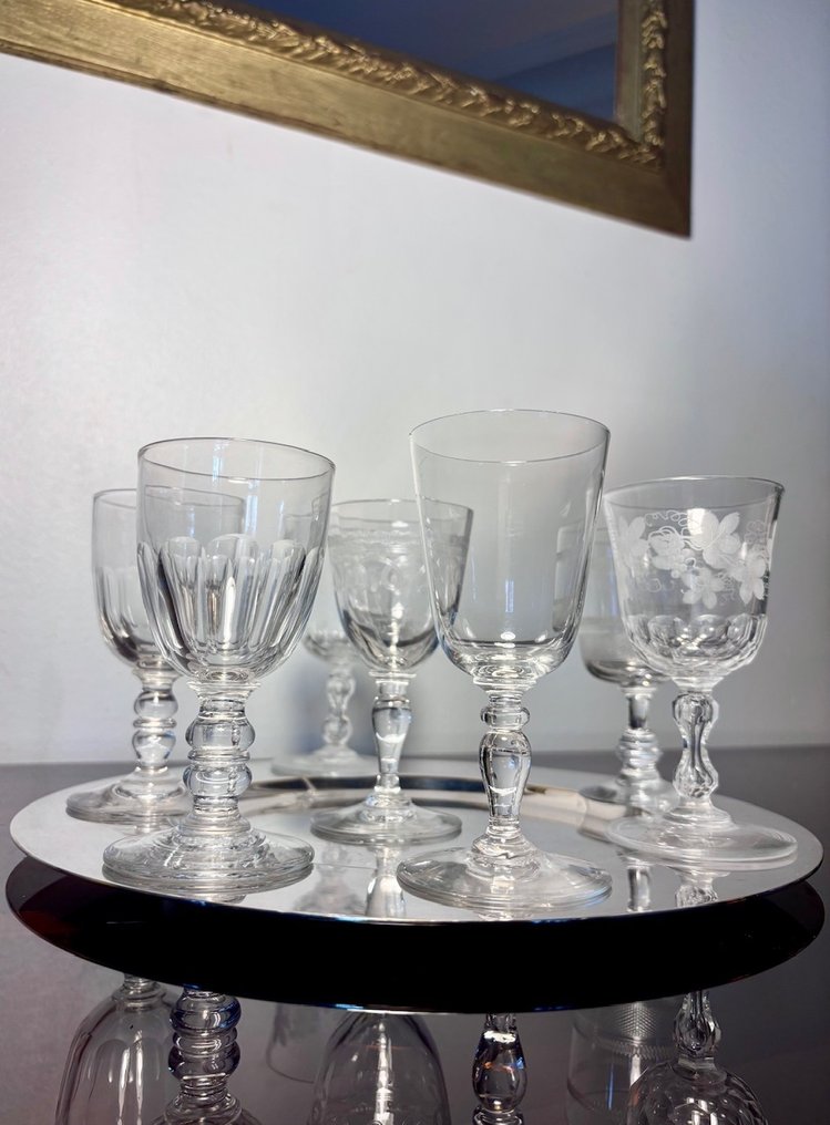 production française - Ποτήρι κρασιού (8) - Κρύσταλλο, Μέταλλο #1.0