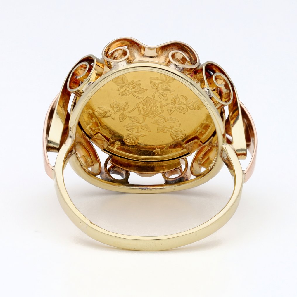 Bague - 14 carats Or jaune, Or rose - Nefertiti #3.2