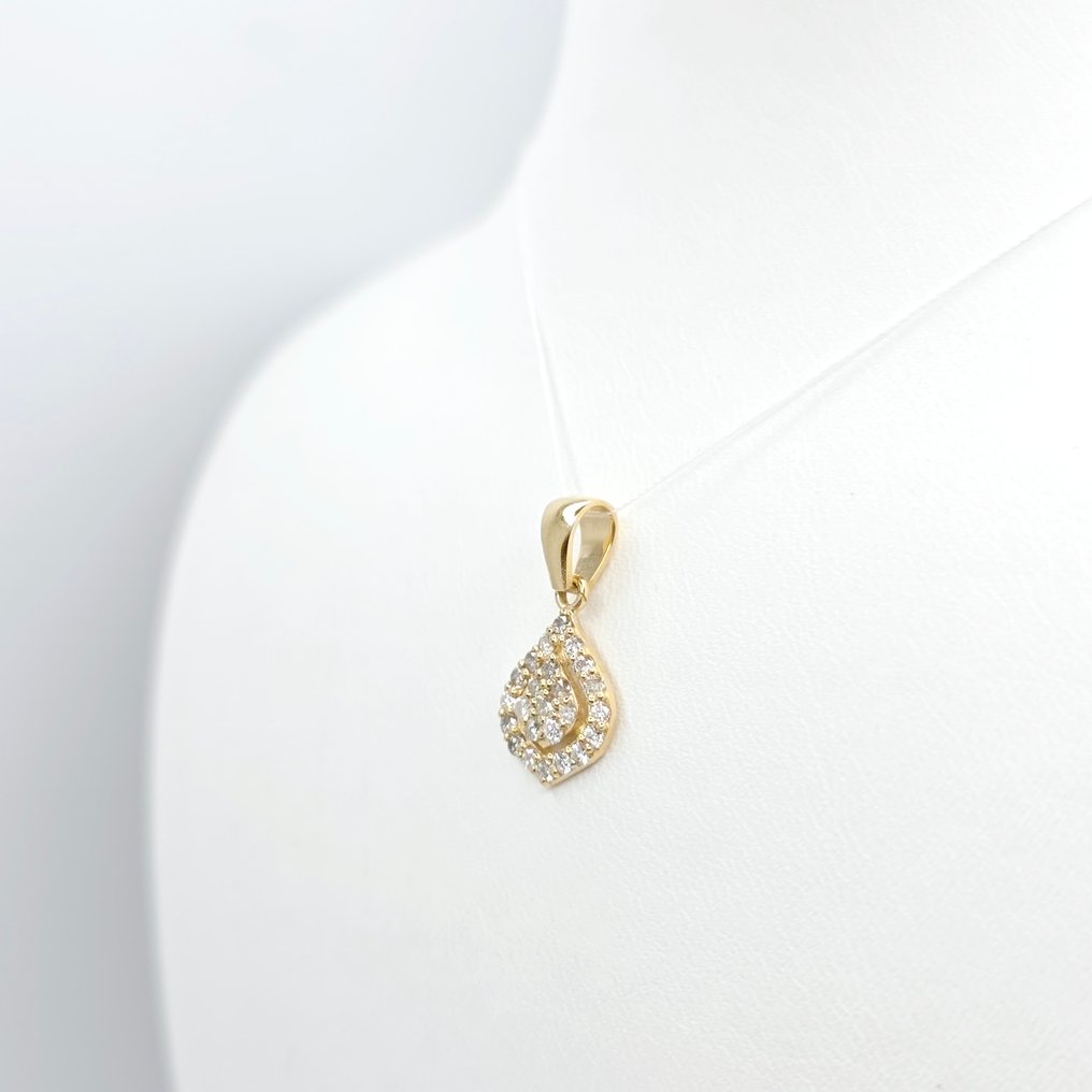 Nincs minimálár - Függő - 14 kt. Sárga arany -  0.40ct. tw. Gyémánt (Természetes)  #2.1