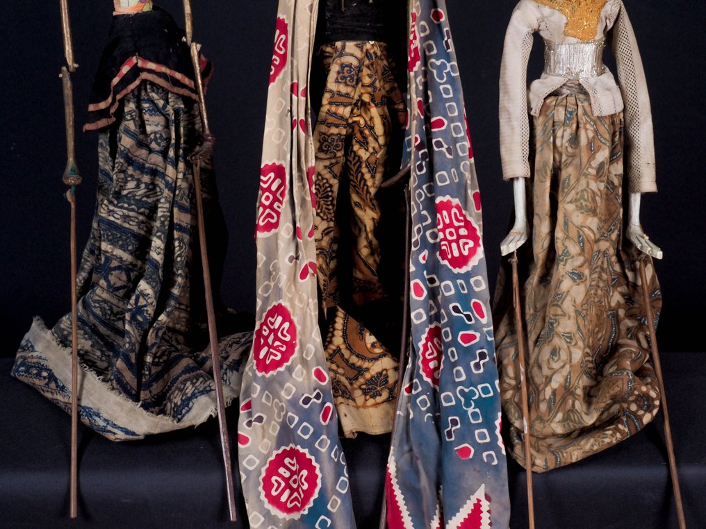 3 Wayang Golèk pupazzi - ragazze di servizio Emban Geulis - Java - Indonesia (Senza Prezzo di Riserva) #2.1