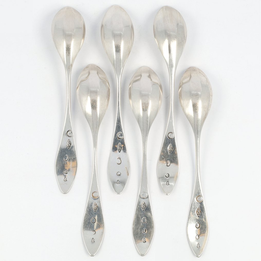 Frankrijk 1809-1819 - Cucchiaino da tè (6) - .950 argento #3.2